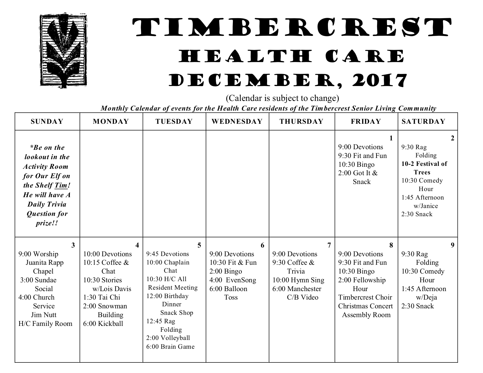 Timbercrest Senior Living Community Assisted Living, Nursing Home